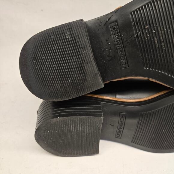 Bernardo Pansie Black Waterproof Chelsea Rainboots with Buckle Trim, Size 8 - Picture 7 of 8